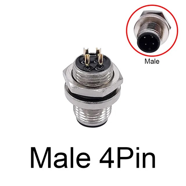 Фланцевое крепление M12, Male 4pin
